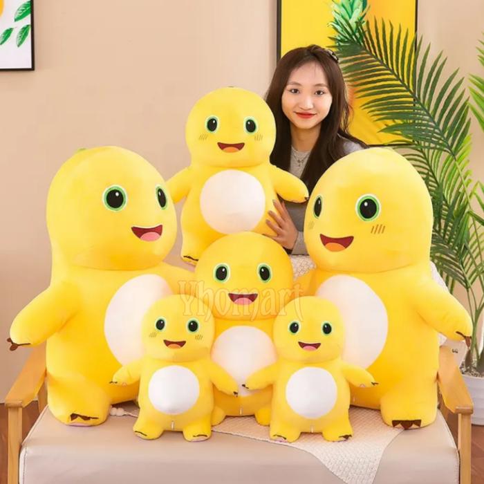 ( Yhomart ) Boneka nailong GIANT 70cm boneka nailong dino kuning JUMBO 60cm boneka dinosaurus nailon