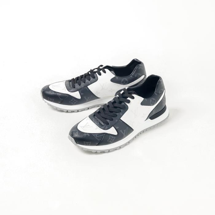 Sepatu LOUIS VUITTON LV RUN AWAY ECLIPSE WHITE BLACK SNEAKER 100% ORIGINAL
