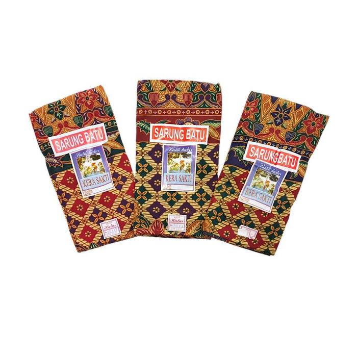 Sarung Batu Kerasakti / Sarung Batu Perempuan Kerasakti / Sewek Sarung Wanita/Pria KAIN SARUNG BATIK