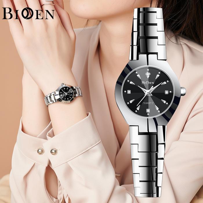 BIDEN Jam Tangan Wanita Anti Air Santai Mode Kuarsa Wanita Jam Tangan Cewek Original   YN0104-G-W