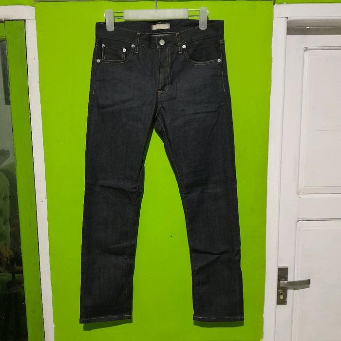 celana jeans uniqlo selvedge second original Pria