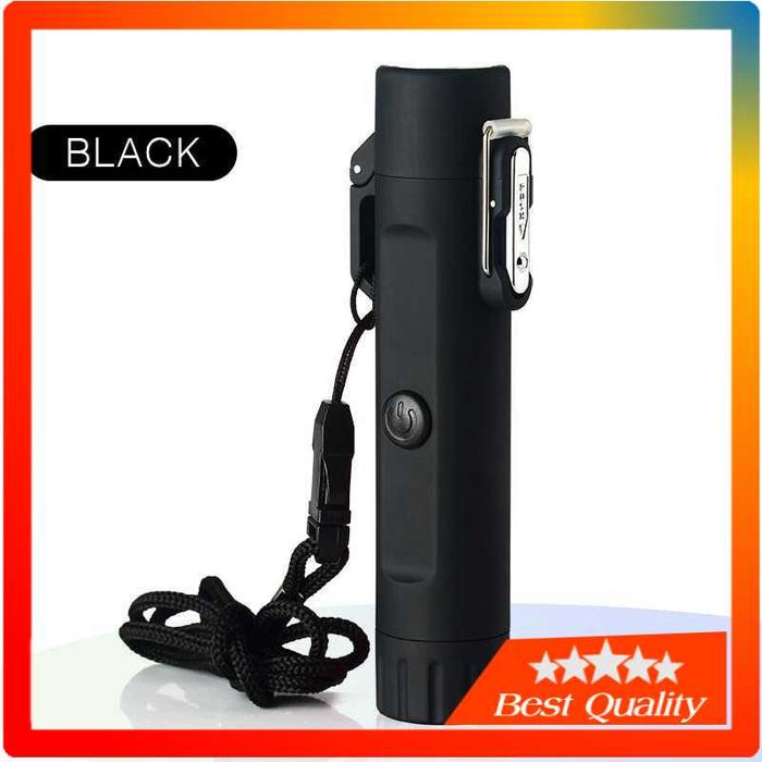 Senter Korek Api Elektrik Double Arc Lighter LED Cas USB Charger