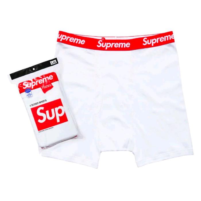 Supreme x Boxer Hanes Briefs Warna Putih