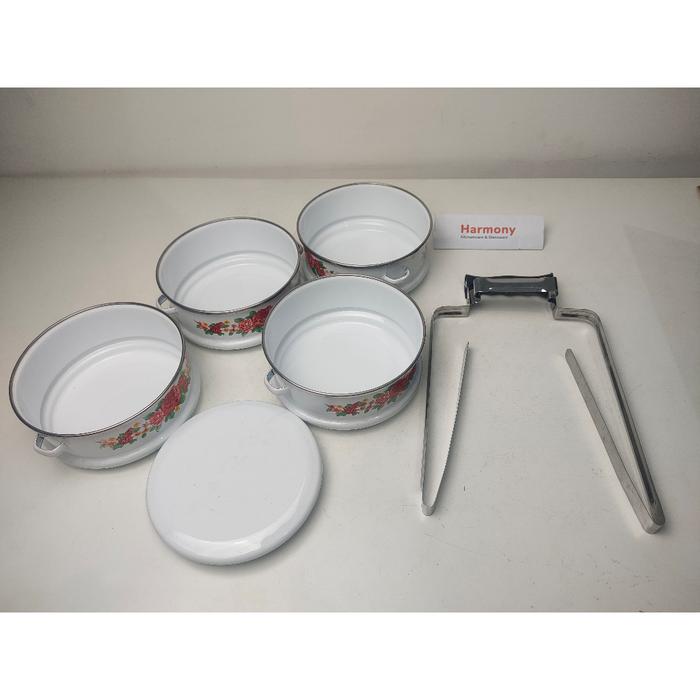 Rantang Enamel - Rantang Tenong Susun 14 Cm / 16 Cm / 18 Cm / 24 Cm Maspion