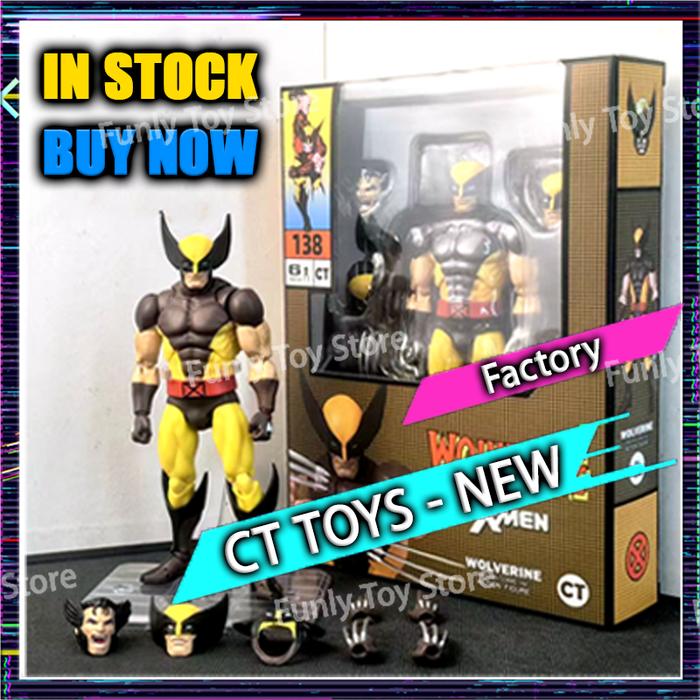 In Stock Ct Toys Wolverine Mafex 138 Figure 096 Blue Brown Comic Ver X-Men Anime Action Figure Figur