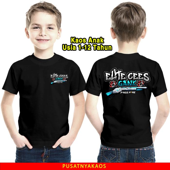 Kaos Anak Motif FF Elite Cees Gank Versi SG Winter  - Kaos Anak Usia 1 Tahun Sampai 12 Tahun - Bis I