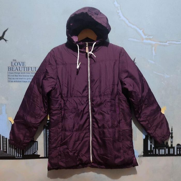 Jaket puffer tebal SPALDING berhoodie