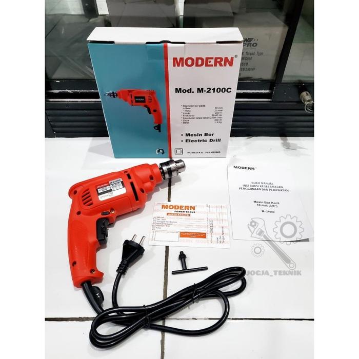 Mesin Bor Modern 10MM W6100C Bolak Balik 2 Arah / Mesin Bor 10MM Listrik 10MM Modern M2100C