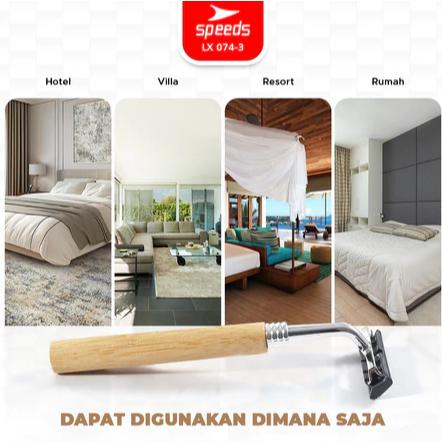 Speeds Shaving Kit Hotel 3 Mata Pisau Cukur Jenggot Kumis Shaving Cream Alat Cukur Praktis 074-3
