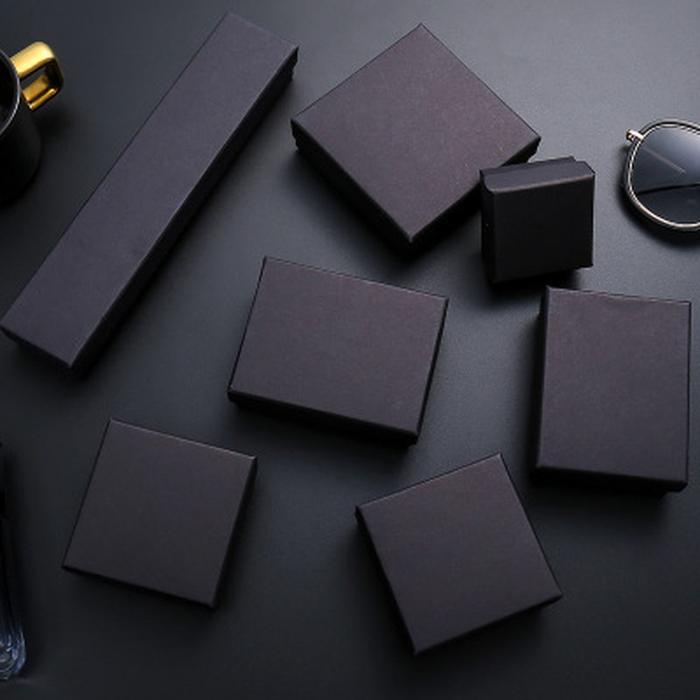 5Pcs/lot Custom Your Logo Kraft Box Paper Present Packaging Box Ring