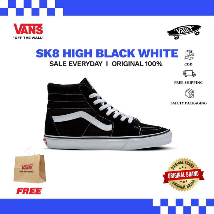 VANS SK8 HIGH BLACK WHITE | BNIB 100% ORIGINAL