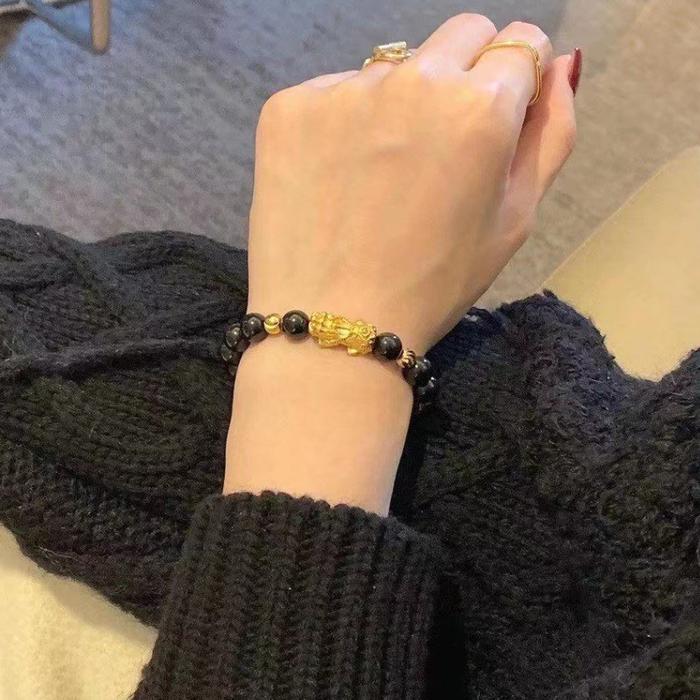GELANG PIXIU IMPORT Gelang Feng Shui Pixiu Asli Gelang Keberuntungan / PiYao Lapis Emas Lucky Pixiu