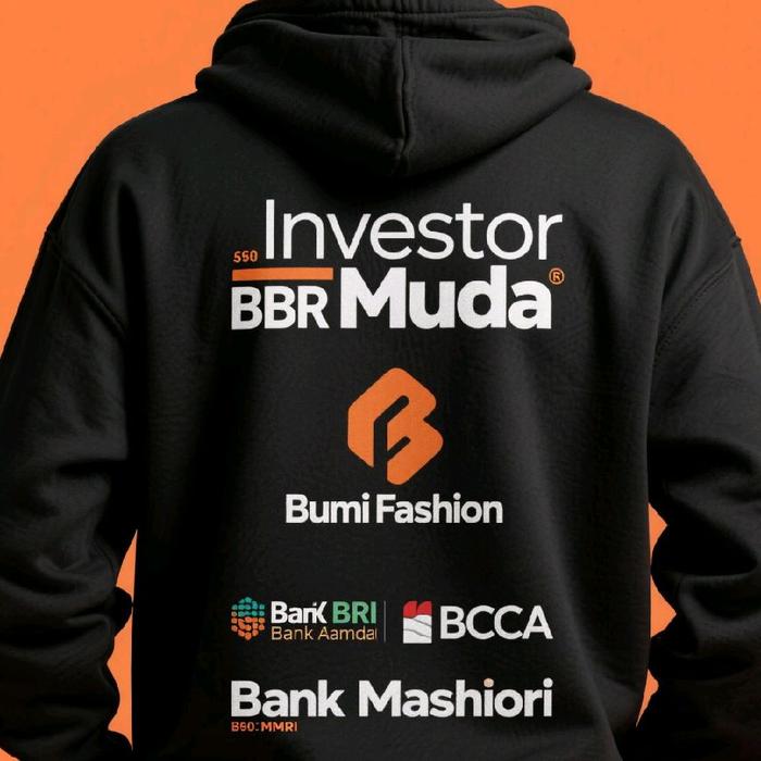 Hoodie Investor Muda X Bumi Fashion limited Edition Baju Kaos Logo Lembut Pria Nyaman Keren