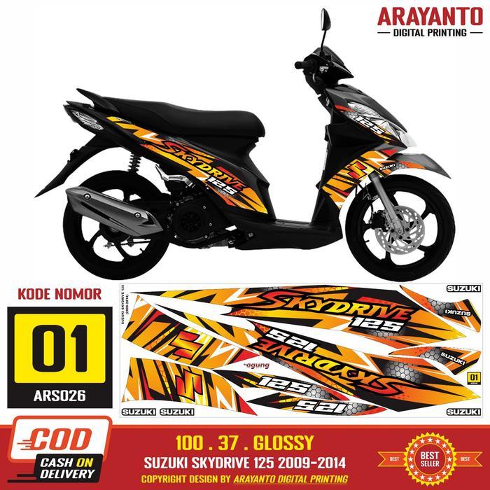 Stiker Striping Suzuki Skydrive 125 2009-2014 Variasi ARS026