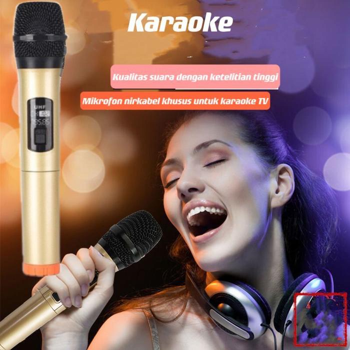 MIC KARAOKE MICROPHONE WIRELESS SINGLE MKF-01 {COD}