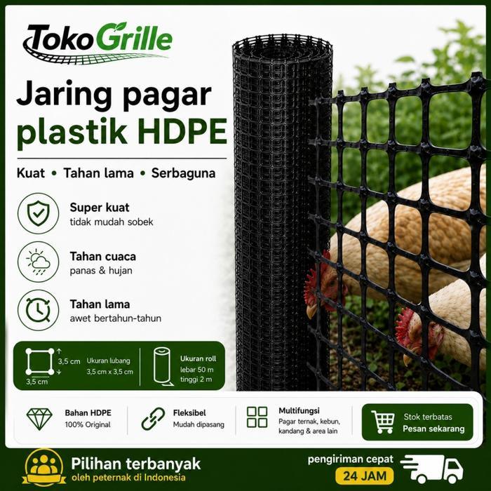 Tingginya 2Mx25M Panjang Plastik Taman Pagar Jaring Jaring Plastik Jaring Plastik Lubang Kecil Jarin