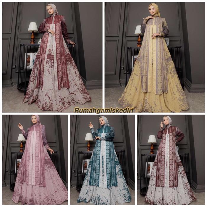 RGK PROMO GAMIS LEBARAN COUPLE MOM N KIDS GHINA SERIES BY HALIZA SYARI