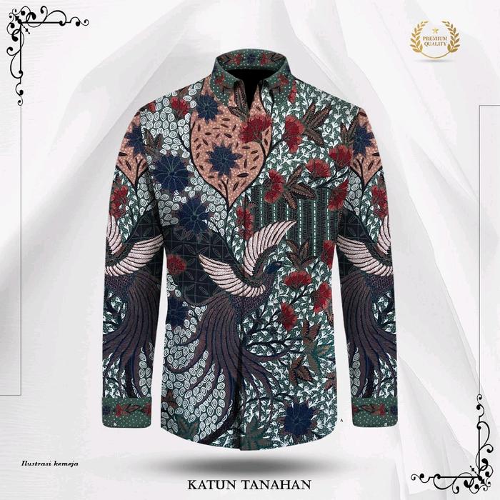 KAIN BATIK TULIS KATUN TANAHAN POLA KEMEJA PREMIUM- BH753