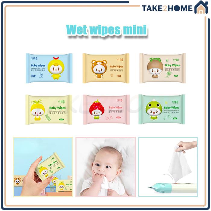 Tisu Basah Travel Karakter Mini 8 Sheets/Tisu Basah Mini Anak/Wet Wipes Mini
