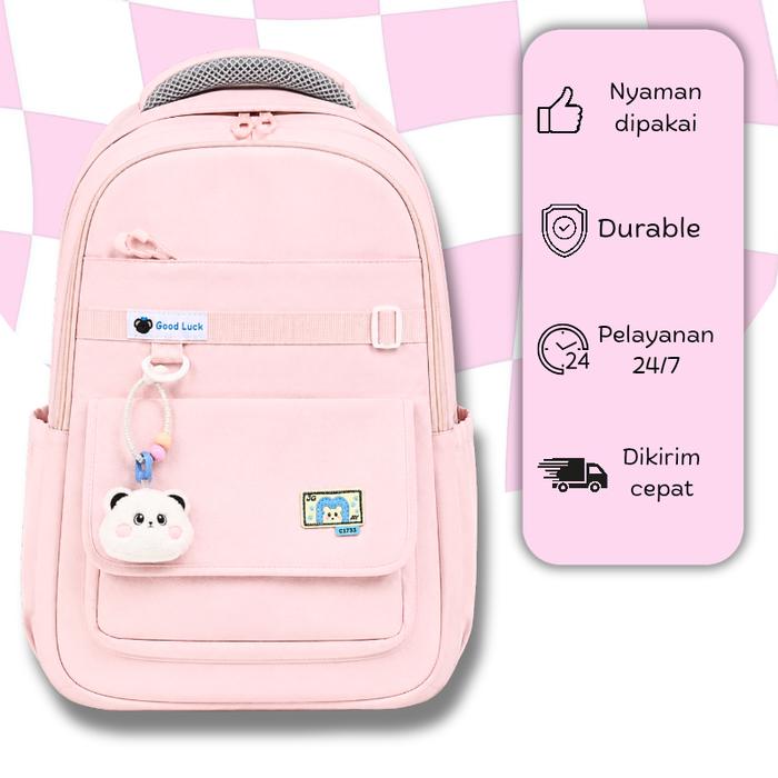 TAS RANSEL KOREAN STYLES 18" INCH, COCOK UNTUK SEKOLAH DAN ACARA SANTAI-FS609