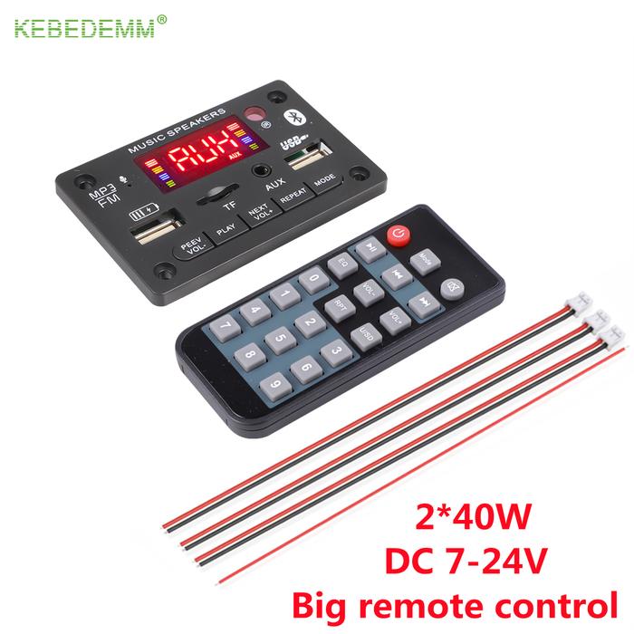 KEBEDEMM Amplifier Dekoder MP3 Nirkabel, Papan Dekoding Pemutar MP3,