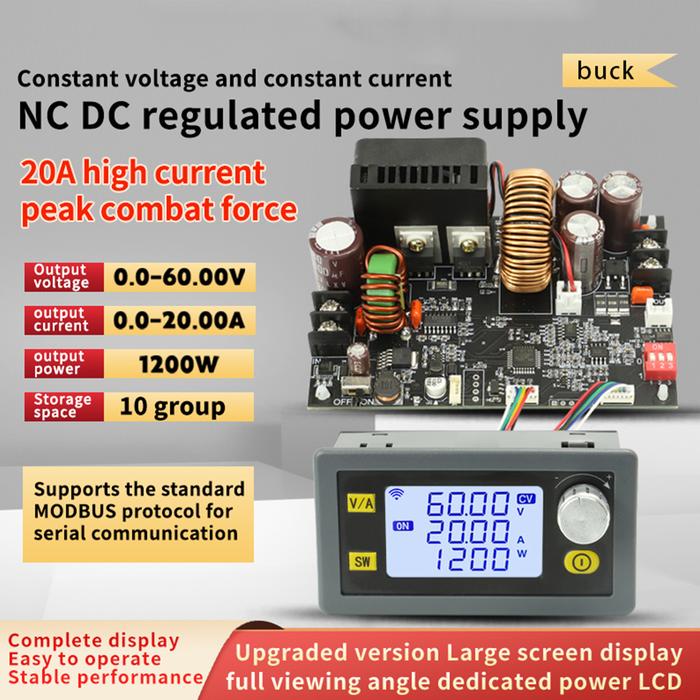 XY6020L 20A/1200W Step-down Module CNC Adjustable DC Stabilized