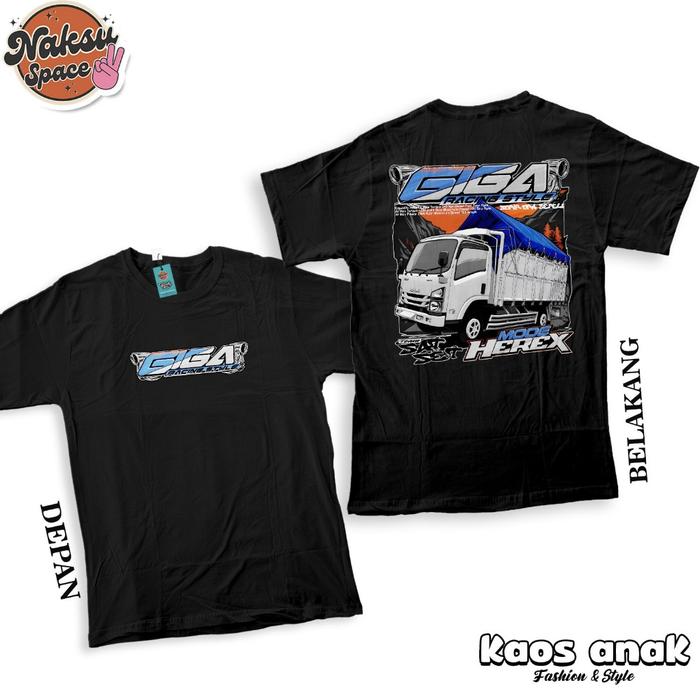 KAOS ANAK - KAOS TRUK OLENG GIGA RACING TEAM MODE HEREX BAJU DISTRO ANAK KATUN COMBED 30S