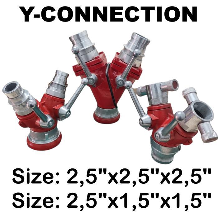 Flash Sale / Hydrant Y Connector – Sambungan Cabang Selang Pemadam 2 Output