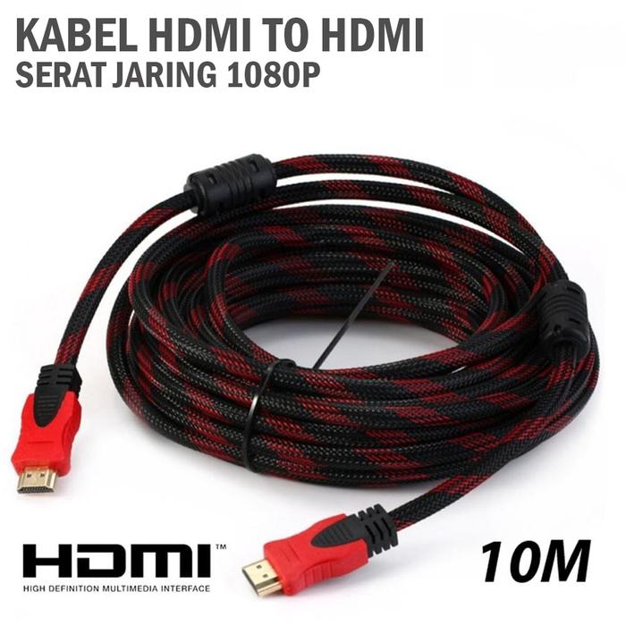 Kabel HDMI 10 Meter Serat Kabel HDMI Kabel HDMI to HDMI Kabel HDMI Laptop ke TV HDMI Cable 10 Meter 