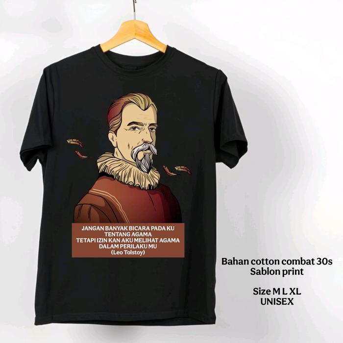 Kaos leo Tolstoy premium UNISEX