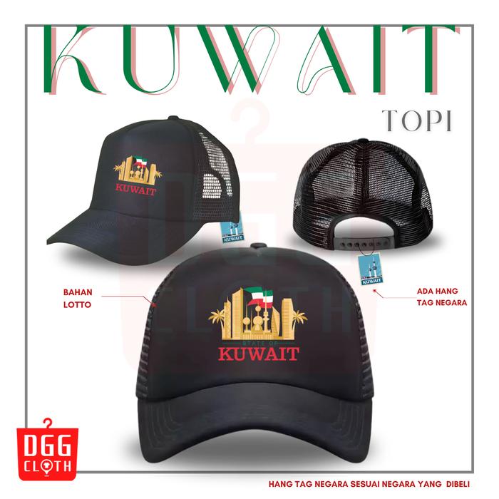 DGGCloth Topi Souvenir Kuwait Topi Trucker Oleh Oleh Kuwait