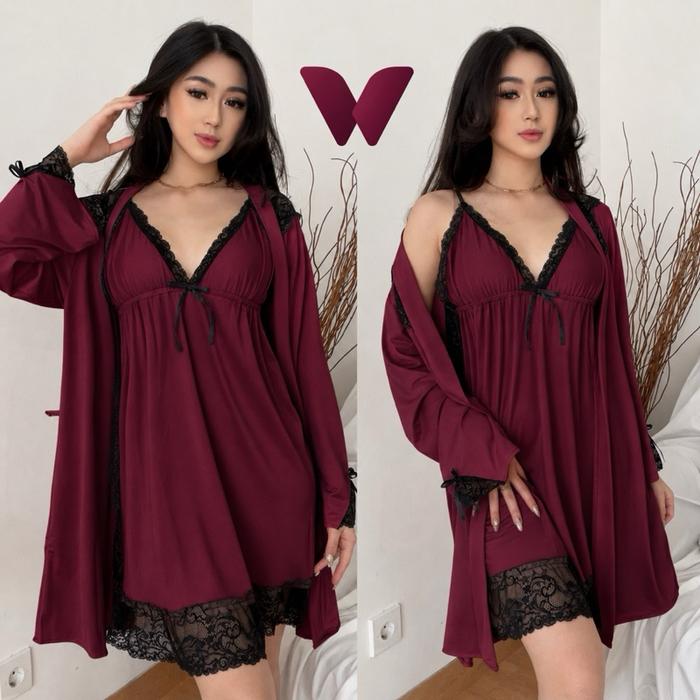 WILDNOD - Benita S - 7XL (LD 70-160cm) nightdress & kimono