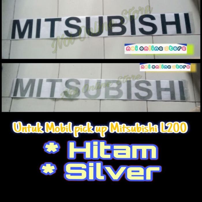 Stiker tulisan Mitsubishi untuk mobil pick up L200