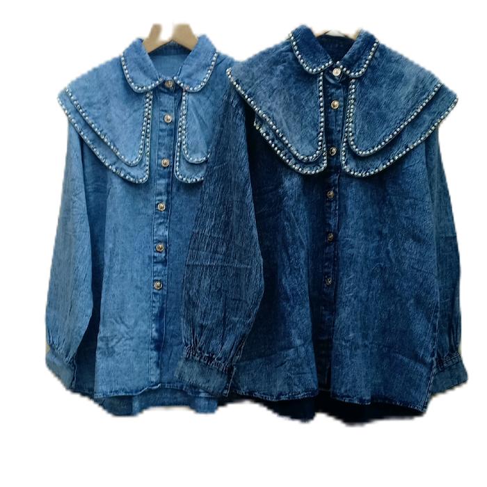 Kemeja Jelita jelita bahan Denim Wash