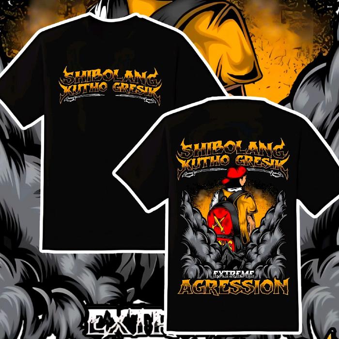 Kaos Shibolang PSHT Kaos Unisex Lengan Pendek Premium Bahan Lembut Jahitan Kuat Extreme Agression Si