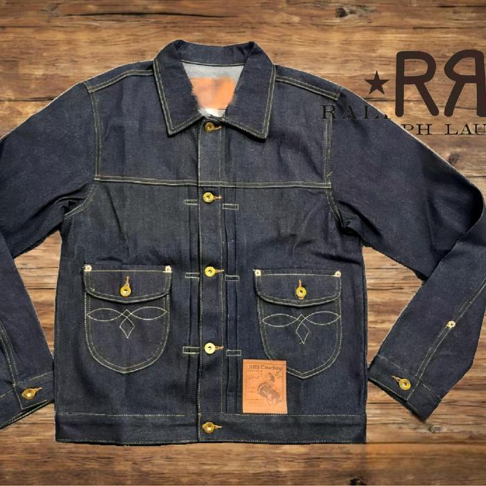 RALPH LAUREN /RRL 381 Cowboy Denim Selvedge Jacket .Exclusive  USA