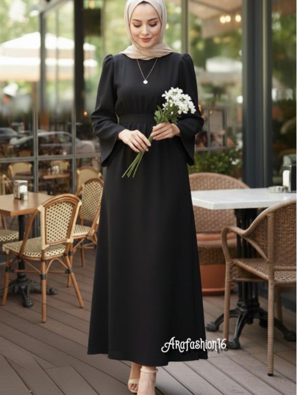 Gamis Wanita Remaja Santri Putri terbaru Dress Dewasa Muslim Polos Lebaran Mewah
