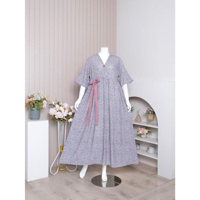 Zoraya Ayla Long Dress Daster Andin Rayon Premium Remaja Bumil Busui Terbaru Baju Tidur Wanita Kekin