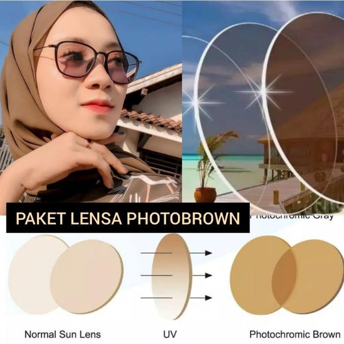 Kacamata Antiradiasi Photocromic  Bluray Blucromic Photobrown hotobrown  kode 2189