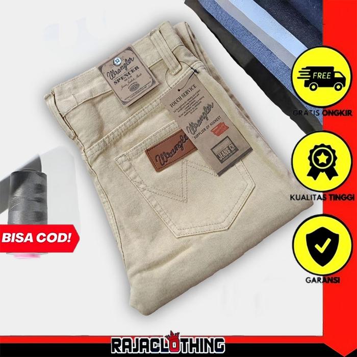 RCL - Celana Jeans Model Standar Regular Wengler Pria - Cream (28-38)