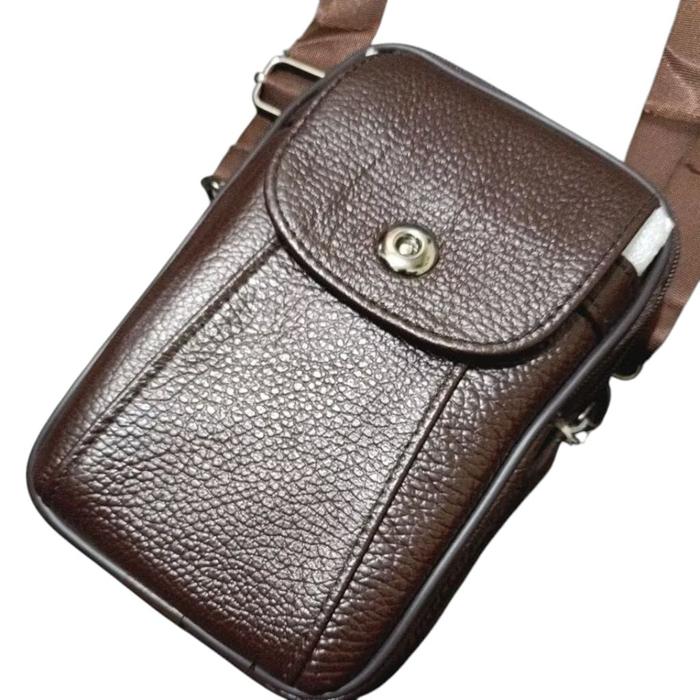 Tas Handphone Kulit Asli Dompet Handphone Kulit Tempat Handphone Pouch Handphone