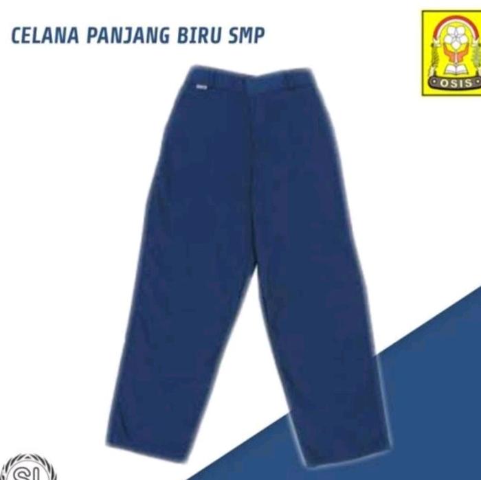Celana Biru SMP Panjang / Celana SMP BIRU /Celana Biru SMP