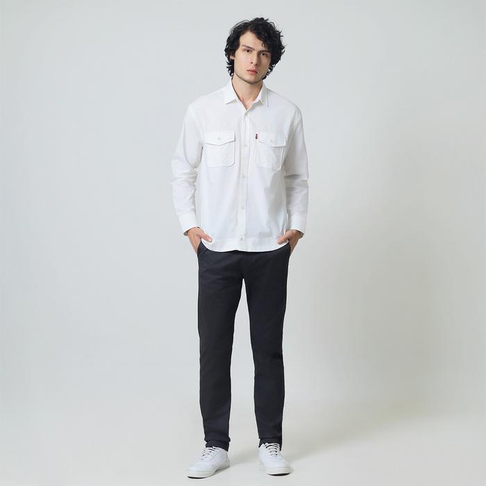 Exclusive Sale Edwin Jeans - Kemeja Pria Lengan Panjang Relaxed Fit Bahan Katun Jiro White Kemeja Po