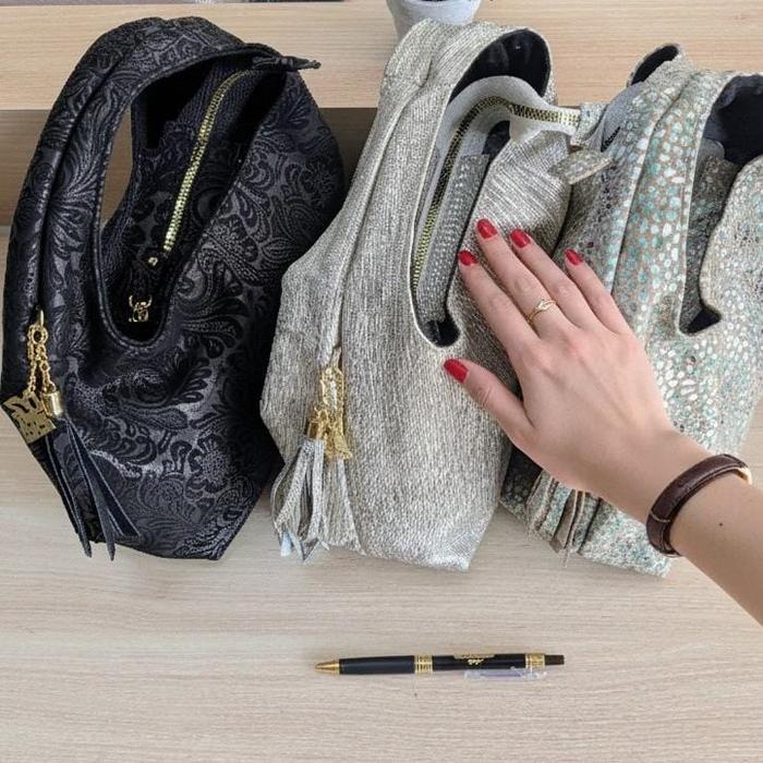 Fiorenza Pattern mini hobo bag | Leather Pattern Handbag by theUrban Leather Selena