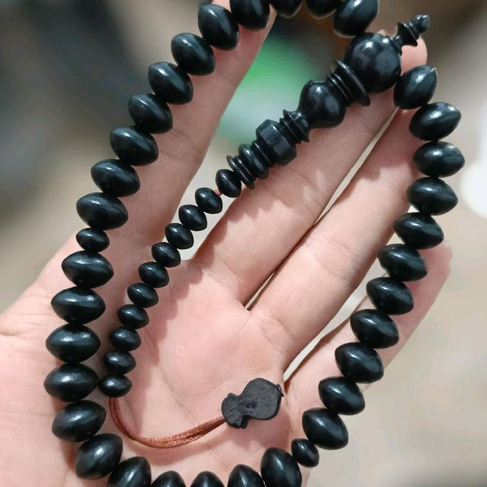 Tasbih kayu kelorhitam mentos isi 33