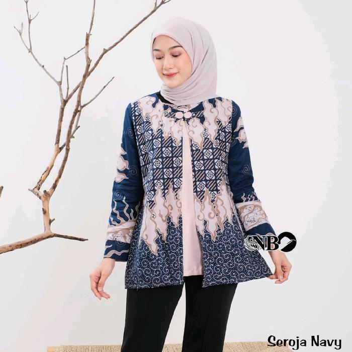 atasan batik wanita modern saroja