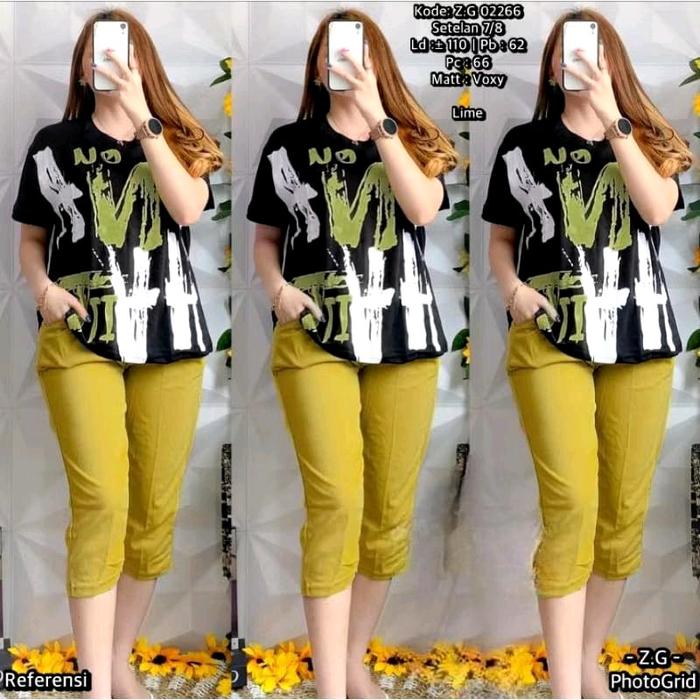 Setelan Voxy Wanita // Setcel Voxy Celana Pendek // Setelan  Atasan Celana Pendek