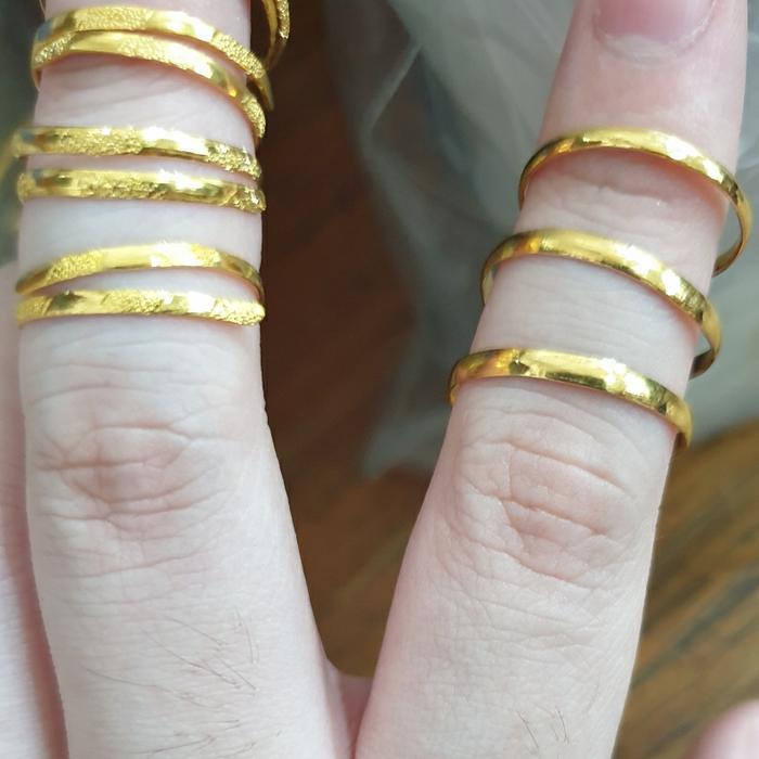 Cincin Susun 1Gr 1 Gram 1G 24K 24Karat 24 Karat 99% Emas Asli 1Gr Gold