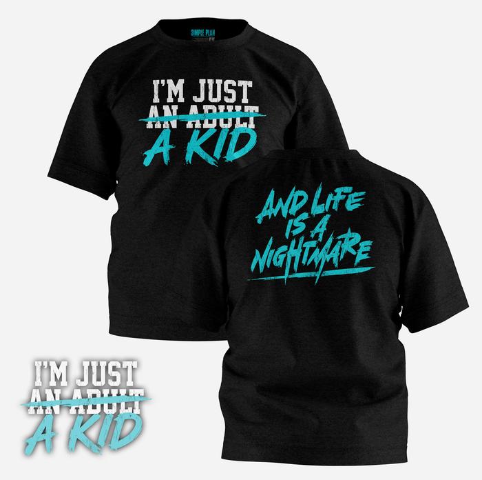 Kaos Anak - Simple Plan I'm Just A Kid - Kualitas Premium, kaos Built-up