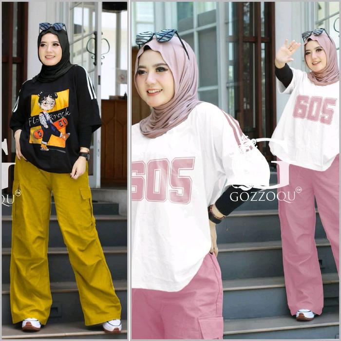 GOZZO TIMI ONE SET WANITA COTTON COMBAD PREMIUM Setelan Katun Combed